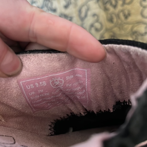 Ariat Pink & Black Slip on Shoes - Picture 3 of 4